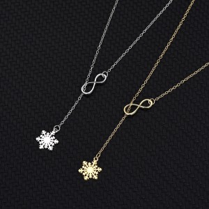 Snowflake Infinity Pendant Necklace 80200052