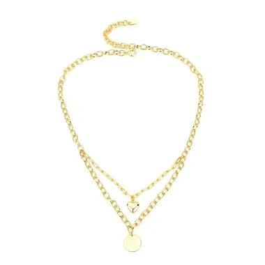 Thick Hip-hop Love Circle Pendant Necklace 80200056