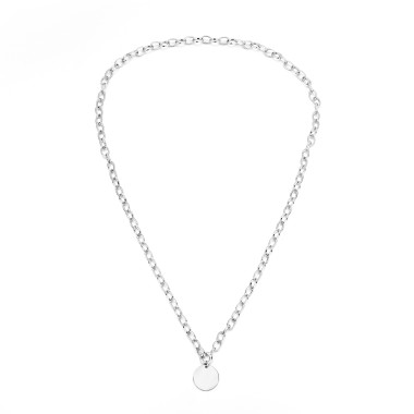 Thick Hip-hop Circle Pendant Necklace 80200057