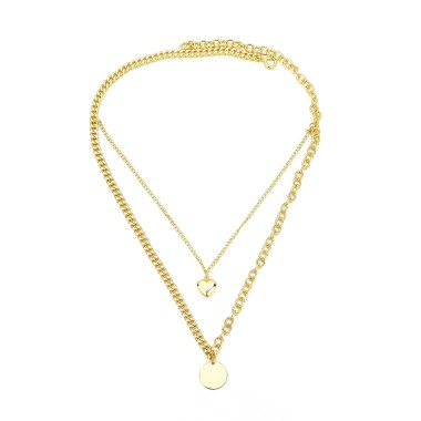 Thick Hip-hop Love Circle Pendant Necklace 80200058