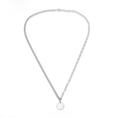 Thick Hip-hop Circle Pendant Necklace 80200059