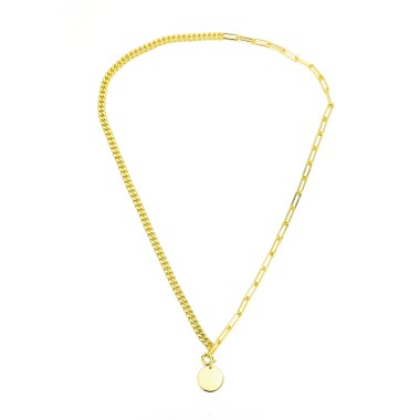 Thick Hip-hop Circle Pendant Necklace 80200060