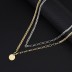 Thick Chain Circle Pendant Necklace 80200062