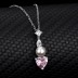 Cubic Zirconia Love Heart Pearl Pendant Necklace 80200065