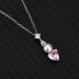 Cubic Zirconia Love Heart Pearl Pendant Necklace 80200065