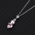 Cubic Zirconia Love Heart Pearl Pendant Necklace 80200065