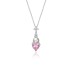 Cubic Zirconia Love Heart Pearl Pendant Necklace 80200065