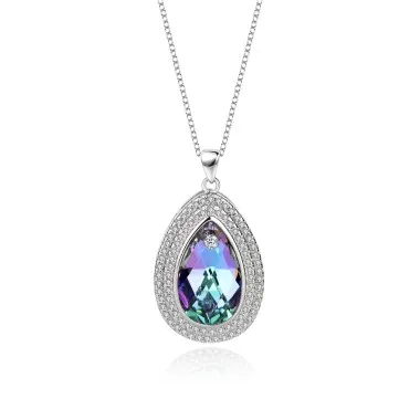 Austrian Crystals Waterdrop Cubic Zirconia Pendant Necklace 80200066