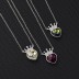 Austrian Crystals Love Heart Cubic Zirconia Crown Necklace 80200070