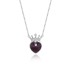 Austrian Crystals Love Heart Cubic Zirconia Crown Necklace 80200070