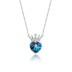 Austrian Crystals Love Heart Cubic Zirconia Crown Necklace 80200070