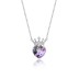 Austrian Crystals Love Heart Cubic Zirconia Crown Necklace 80200070