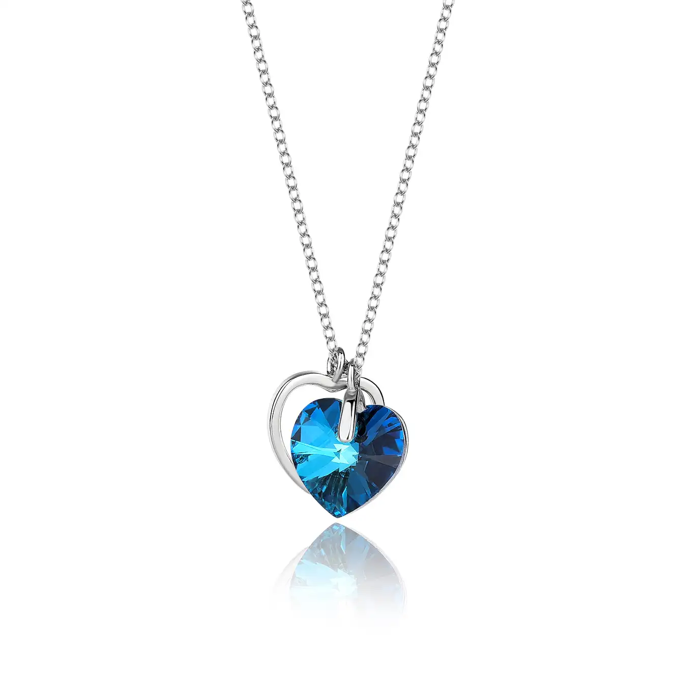 Crystals from Swarovski Love Heart Cubic Zirconia Pendant Necklace 80200072