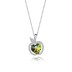 Austrian Crystals Love Heart Cubic Zirconia Apple Pendant Necklace 80200074