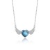 Austrian Crystals Love Heart Cubic Zirconia Wing Pendant Necklace 80200075