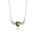 Austrian Crystals Love Heart Cubic Zirconia Wing Pendant Necklace 80200075