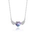 Austrian Crystals Love Heart Cubic Zirconia Wing Pendant Necklace 80200075