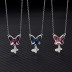 Austrian Crystals Butterfly Cubic Zirconia Pendant Necklace 80200078