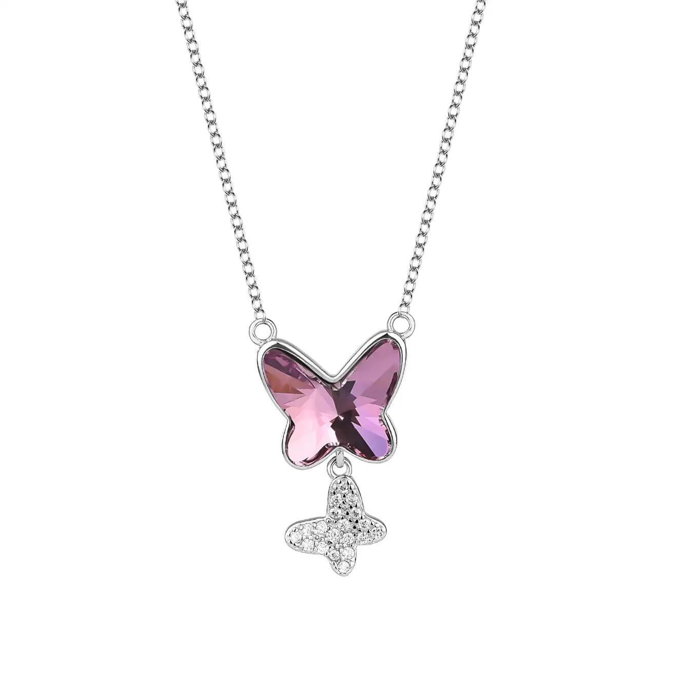 Crystals from Swarovski Butterfly Cubic Zirconia Pendant Necklace 80200078
