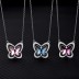 Austrian Crystals Butterfly Cubic Zirconia Pendant Necklace 80200079