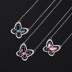 Austrian Crystals Butterfly Cubic Zirconia Pendant Necklace 80200079