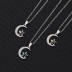 Austrian Crystals Star Moon Cubic Zirconia Pendant Necklace 80200080