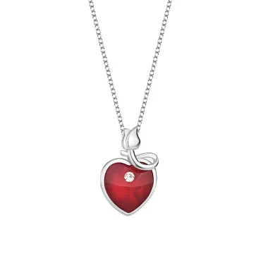 Austrian Crystals Love Heart Cubic Zirconia Pendant Necklace 80200081