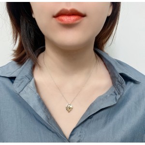 Austrian Crystals Love Heart Cubic Zirconia Pendant Necklace 80200083