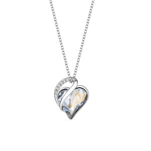 Austrian Crystals Love Heart Cubic Zirconia Pendant Necklace 80200083