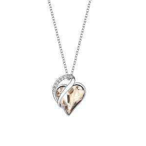 Austrian Crystals Love Heart Cubic Zirconia Pendant Necklace 80200083