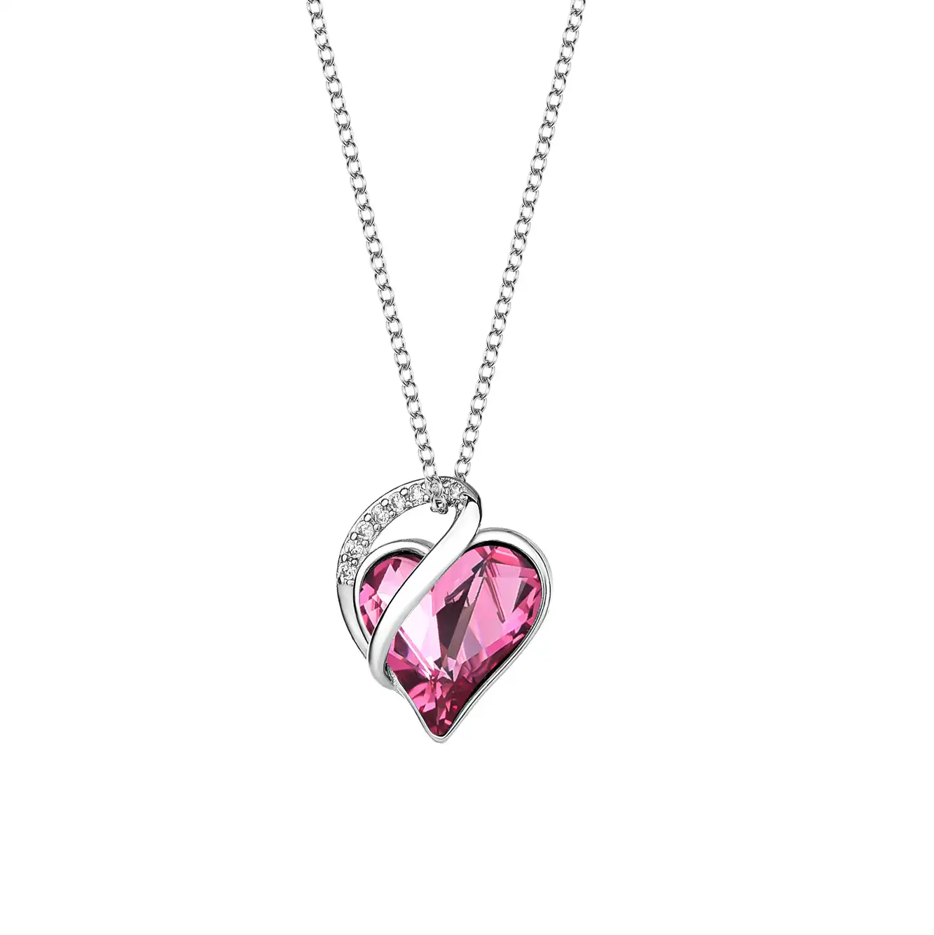 Crystals from Swarovski Love Heart Cubic Zirconia Pendant Necklace 80200083