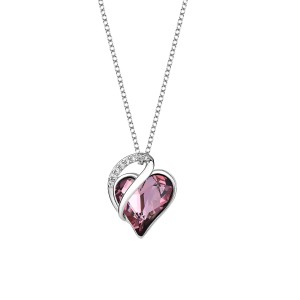 Austrian Crystals Love Heart Cubic Zirconia Pendant Necklace 80200083