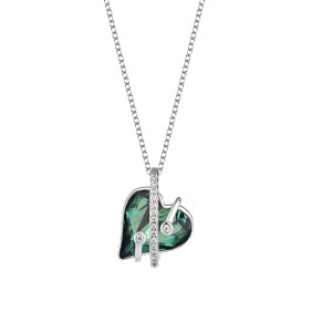 Austrian Crystals Love Heart Cubic Zirconia Pendant Necklace 80200085