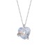 Austrian Crystals Love Heart Cubic Zirconia Letters Necklace 80200088