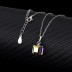 Austrian Crystals Cube Cubic Zirconia Pendant Necklace 80200089