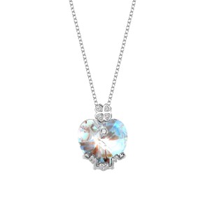 Austrian Crystals Love Heart Cubic Zirconia Mom Necklace 80200092