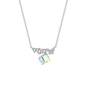 Austrian Crystals Cube Cubic Zirconia Necklace 80200096