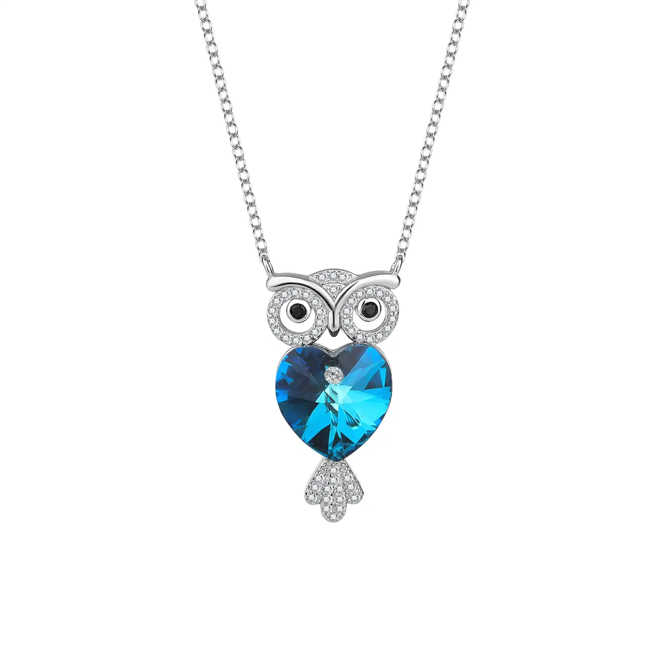 Austrian Crystals Owl Cubic Zirconia Necklace 80200098