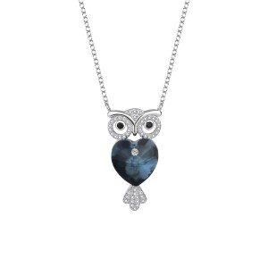 Austrian Crystals Owl Cubic Zirconia Necklace 80200098