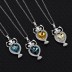 Austrian Crystals Owl Cubic Zirconia Necklace 80200099