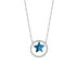 Austrian Crystals Star Cubic Zirconia Circle Pendant Necklace 80200105