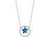 Austrian Crystals Star Cubic Zirconia Circle Pendant Necklace 80200105