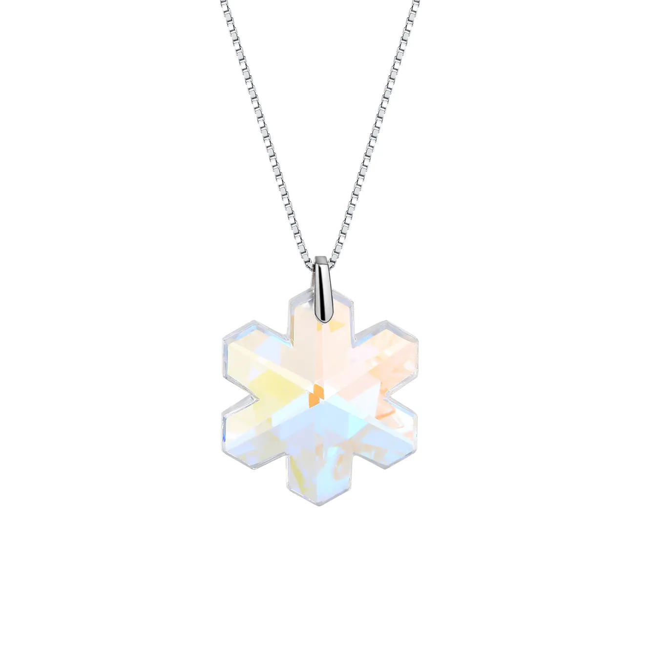 Austrian Crystals Snowflake Pendant Necklace 80200107