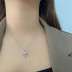 Austrian Crystals Cube Cubic Zirconia Heart Pendant Necklace 80200108