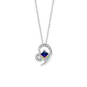Austrian Crystals Cube Cubic Zirconia Heart Pendant Necklace 80200108