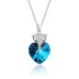 Austrian Crystals Love Heart Cubic Zirconia Fox Pendant Necklace 80200109