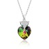 Austrian Crystals Love Heart Cubic Zirconia Fox Pendant Necklace 80200109