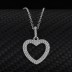Silver Cubic Zirconia Heart Necklace 80200112