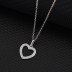Silver Cubic Zirconia Heart Necklace 80200112