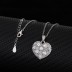 Silver Cubic Zirconia Heart Necklace 80200116